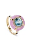 Nevernot 18kt Yellow Gold Show N Tell Topaz Ring In Gold