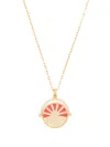Nevernot 18kt Gold 'grab N Go' Ready 2 Laugh Enamel And Diamond Necklace In Gold