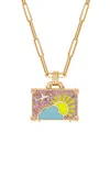 Nevernot Cotton Candy 14k Yellow Gold Sapphire Necklace
