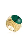 Nevernot Grab N Go 18k Yellow Gold Malachite Ready 2 Pleasure Ring
