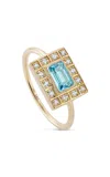 Nevernot Let's Play Chess 14k Yellow Gold Topaz Good Move Ring