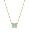 Nevernot Let's Play Chess 14k Yellow Gold Topaz Necklace