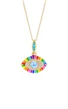 Nevernot Life In Colour 14k Yellow Gold Topaz Eye Pendant