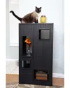 New Age Pet Ecoflex Kitty Kase Cat Play Tower In Brown