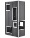 New Age Pet Ecoflex Kitty Kase Cat Play Tower In Grey