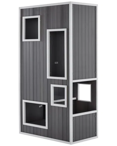 New Age Pet Ecoflex Kitty Kase Cat Play Tower In Grey