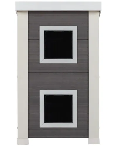New Age Pet Ecoflex Outdoor Cat Townhouse In Grey