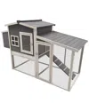 New Age Pet Ecoflex Hampton Chicken Barn And Pen In Grey