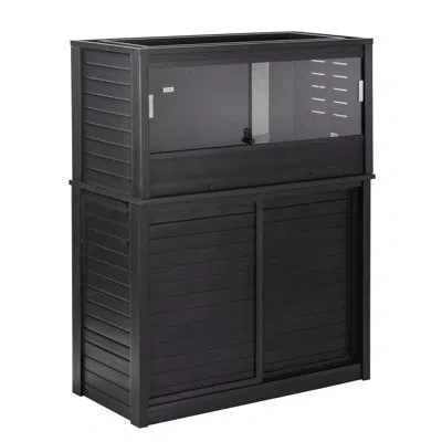 New Age Pet Ecoflex Large Reptile Enclosure With Matching Cabinet Stand Set In Black