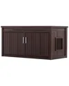New Age Pet Ecoflex Litterloo Bench Litter Box Cover In Brown