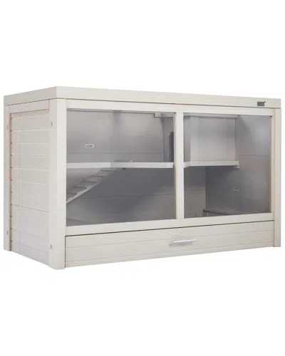 New Age Pet Ecoflex Park Avenue Indoor Rabbit Hutch-maple In Brown