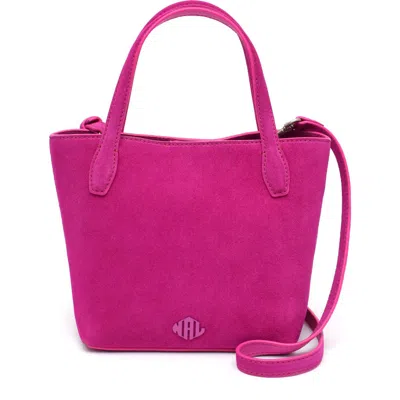 New Amsterdam Leatherworks Asher Tote Crossbody Bag In Hot Fuchsia
