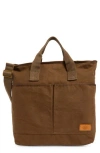 New Amsterdam Leatherworks Ayla Canvas Crossbody Bag In Brown