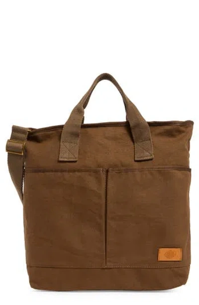 New Amsterdam Leatherworks Ayla Canvas Crossbody Bag In Brown