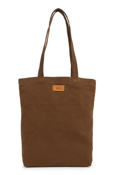 New Amsterdam Leatherworks Eden Canvas Tote Bag In Brown