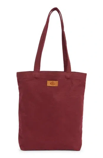 New Amsterdam Leatherworks Eden Canvas Tote Bag In Burgundy