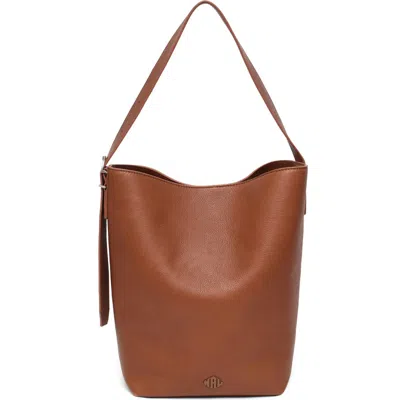 New Amsterdam Leatherworks Jayden Large Bucket Bag In Brown