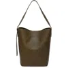 New Amsterdam Leatherworks Jayden Large Bucket Shoulder Bag In Green