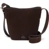 New Amsterdam Leatherworks Jayden Leather Bucket Bag In Brown