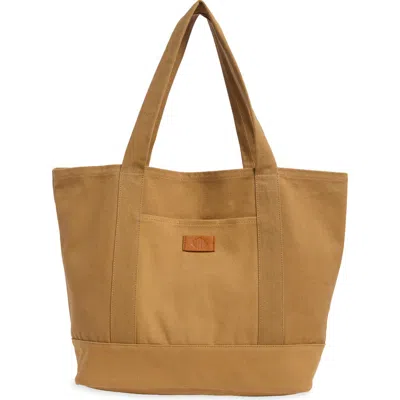 New Amsterdam Leatherworks Kylee Canvas Tote Bag In Brown