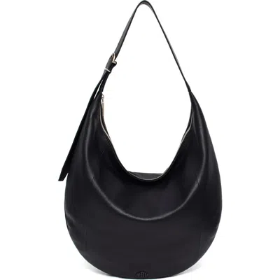 New Amsterdam Leatherworks Wyatt Oversize Hobo Bag In Black