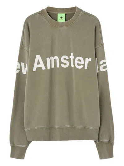 New Amsterdam Logo-print Sweatshirt In Gray