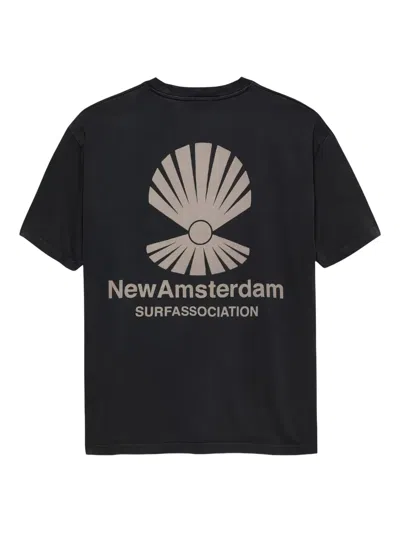 New Amsterdam Logo-print T-shirt In Black