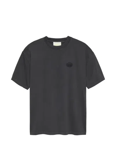 New Amsterdam Logo-embroidered T-shirt In Gray