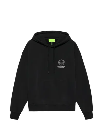 New Amsterdam Logo-print Hoodie In Black