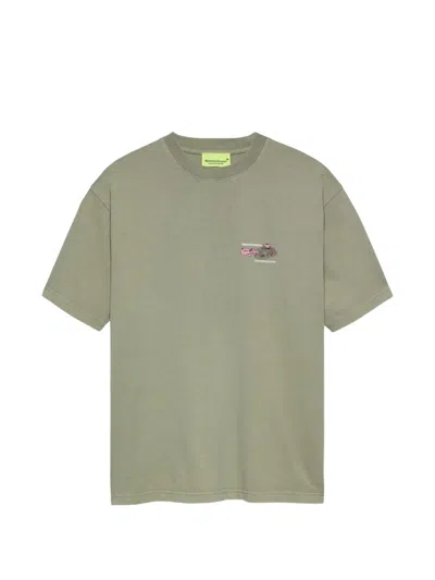 New Amsterdam Lotus-print T-shirt In Green