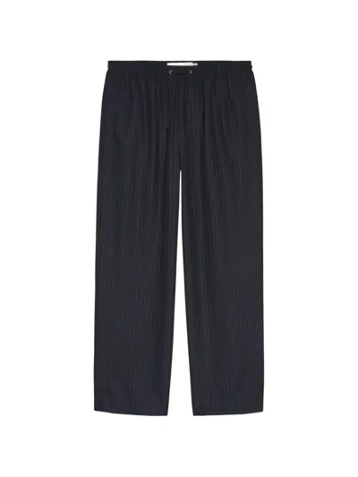 New Amsterdam Pinstripe-pattern Trousers In Black