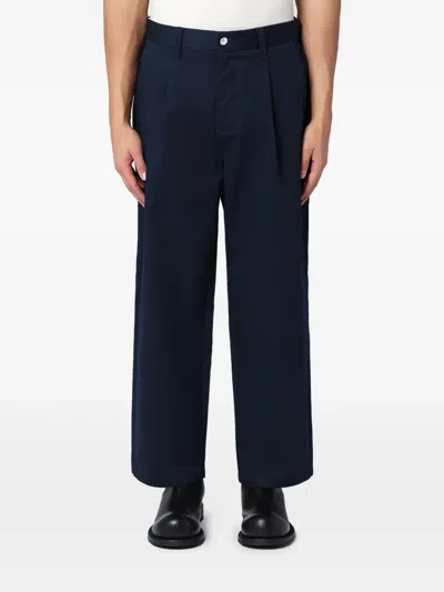 New Amsterdam Pleat-detail Trousers In Blue
