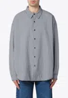 New Amsterdam Surf Association Wool Blend Checked Shirt In Gray