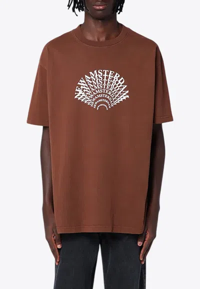 New Amsterdam Surf Association Letter Oyster Logo T-shirt In Brown