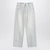 New Amsterdam Surf Association Light Washed Light Blue Jeans In Gray