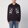 New Amsterdam Surf Association Plum Polo Cardigan With Inlay In Blue