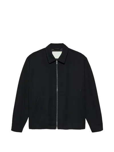 New Amsterdam Zip-up Shirt In Black
