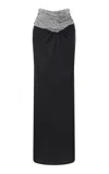 New Arrivals Âgnes Crystal-trimmed Maxi Skirt In Black