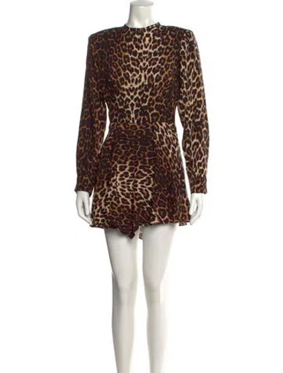 Pre-owned New Arrivals Animal Print Mini Dress In Multi