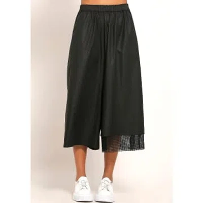 New Arrivals Bize Black Wide Trousers With Netting