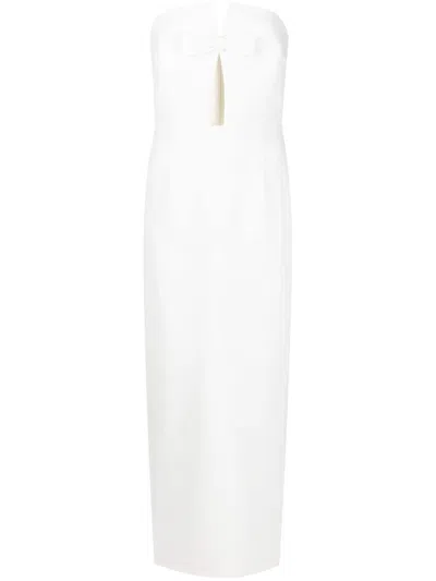 New Arrivals Bow-detail Strapless Gown In White