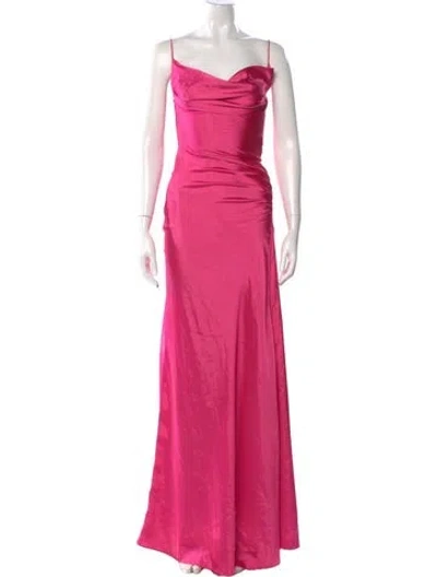 Pre-owned New Arrivals Cowl Neck Long Dress W/ Tags In Pink