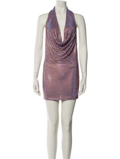 Pre-owned New Arrivals Cowl Neck Mini Dress W/ Tags In Multi