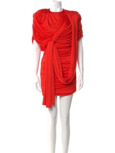 Pre-owned New Arrivals Crew Neck Knee-length Dress W/ Tags In Orange