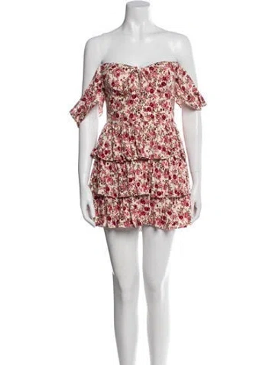 Pre-owned New Arrivals Floral Print Mini Dress In Multi