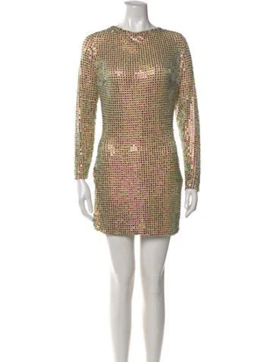 Pre-owned New Arrivals Graphic Print Mini Dress In Multi