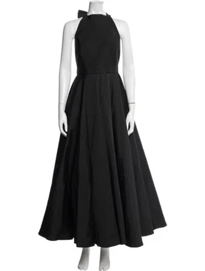 Pre-owned New Arrivals Halterneck Long Dress In Black