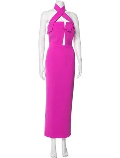 Pre-owned New Arrivals Halterneck Long Dress In Pink
