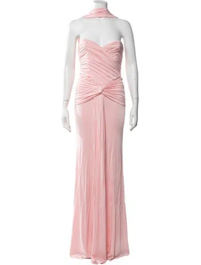 Pre-owned New Arrivals Halterneck Long Dress W/ Tags In Pink