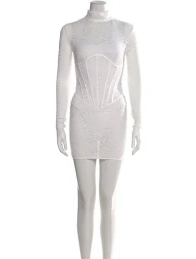 Pre-owned New Arrivals Lace Mini Dress In White